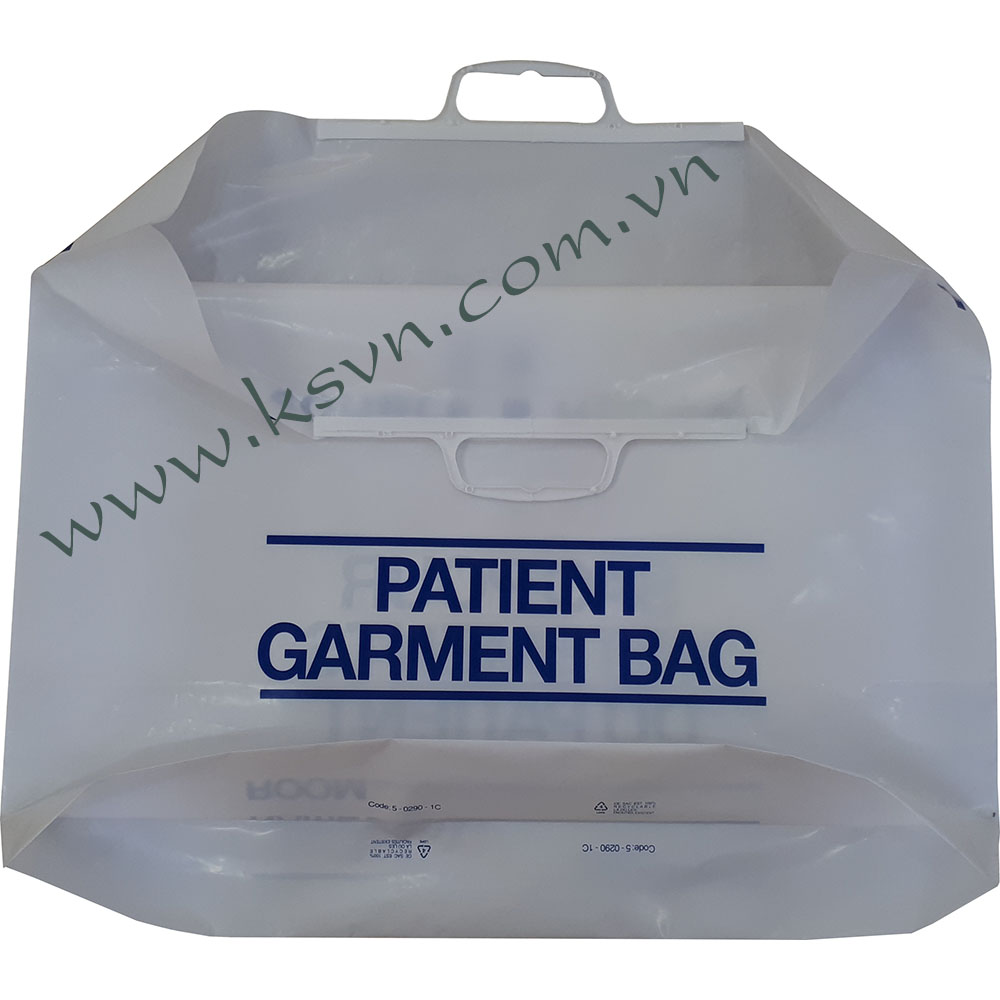 Rigid handle plastic bag